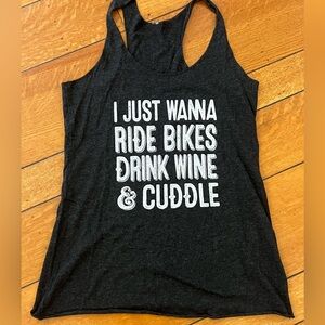 I just wanna ride bikes, drink wine, and cuddle comfy shirt | size M